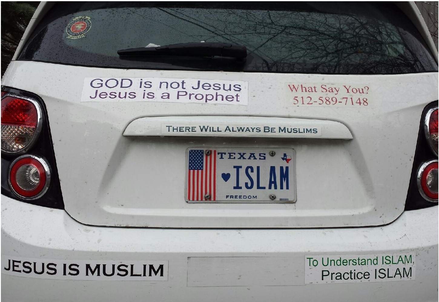 God is not Jesus, Jesus is a Prophet; What say you 512-589-7148; There will Always Be Muslims; Jesus is Muslim; To understand Islam, practice Islam.